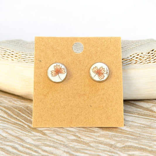 Vintage China Stud Earring