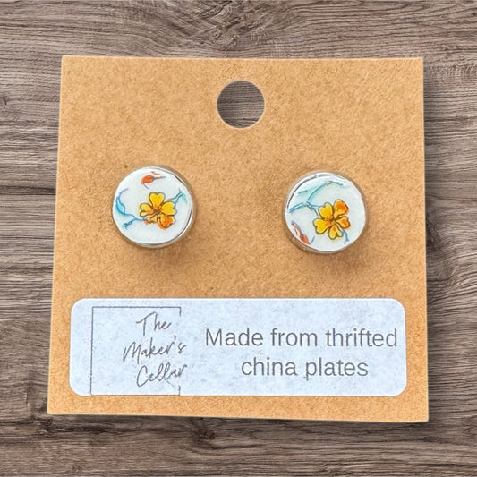 Vintage China Stud Earring